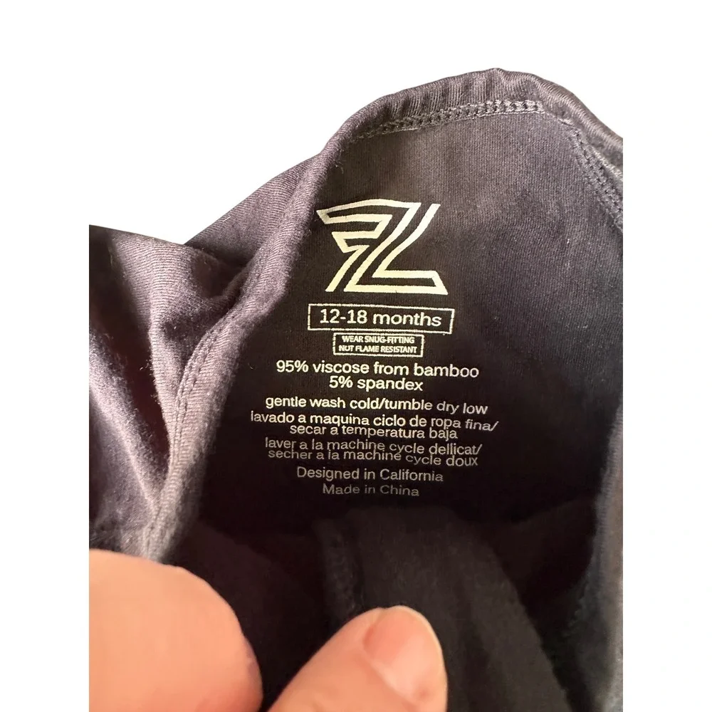 Fletch Bamboo Shortie Baby Boy 12-18 Months Black Viscose Spandex Neutral Basics